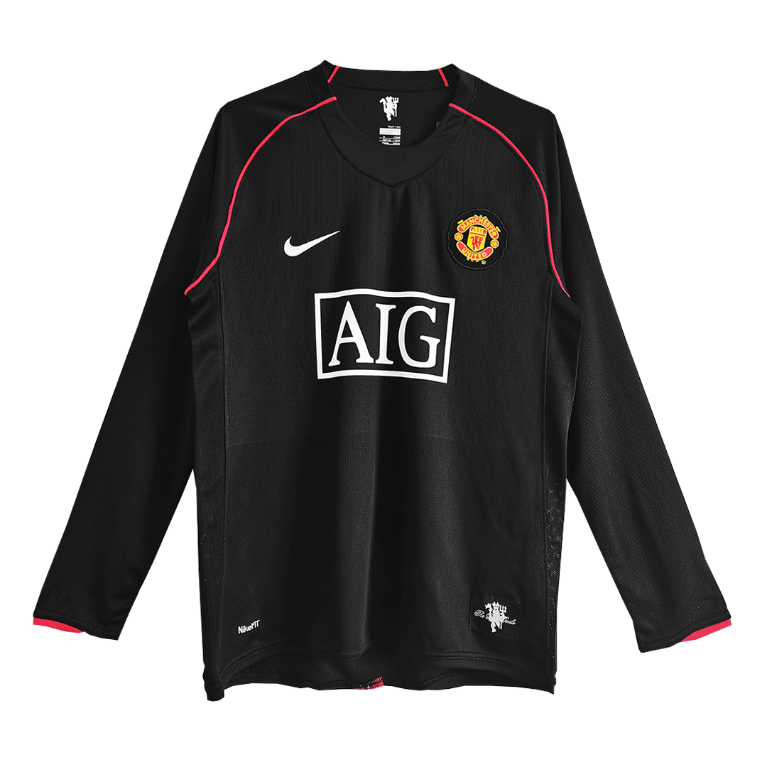 Vintage Soccer Jersey Manchester United Away Long Sleeve 2007 08