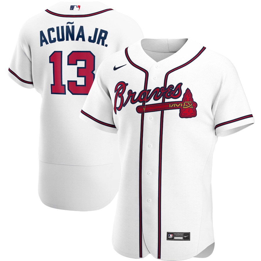 Men's Atlanta Braves Ronald Acuna Jr. Nike Cream Alternate Replica Player  Name Jersey