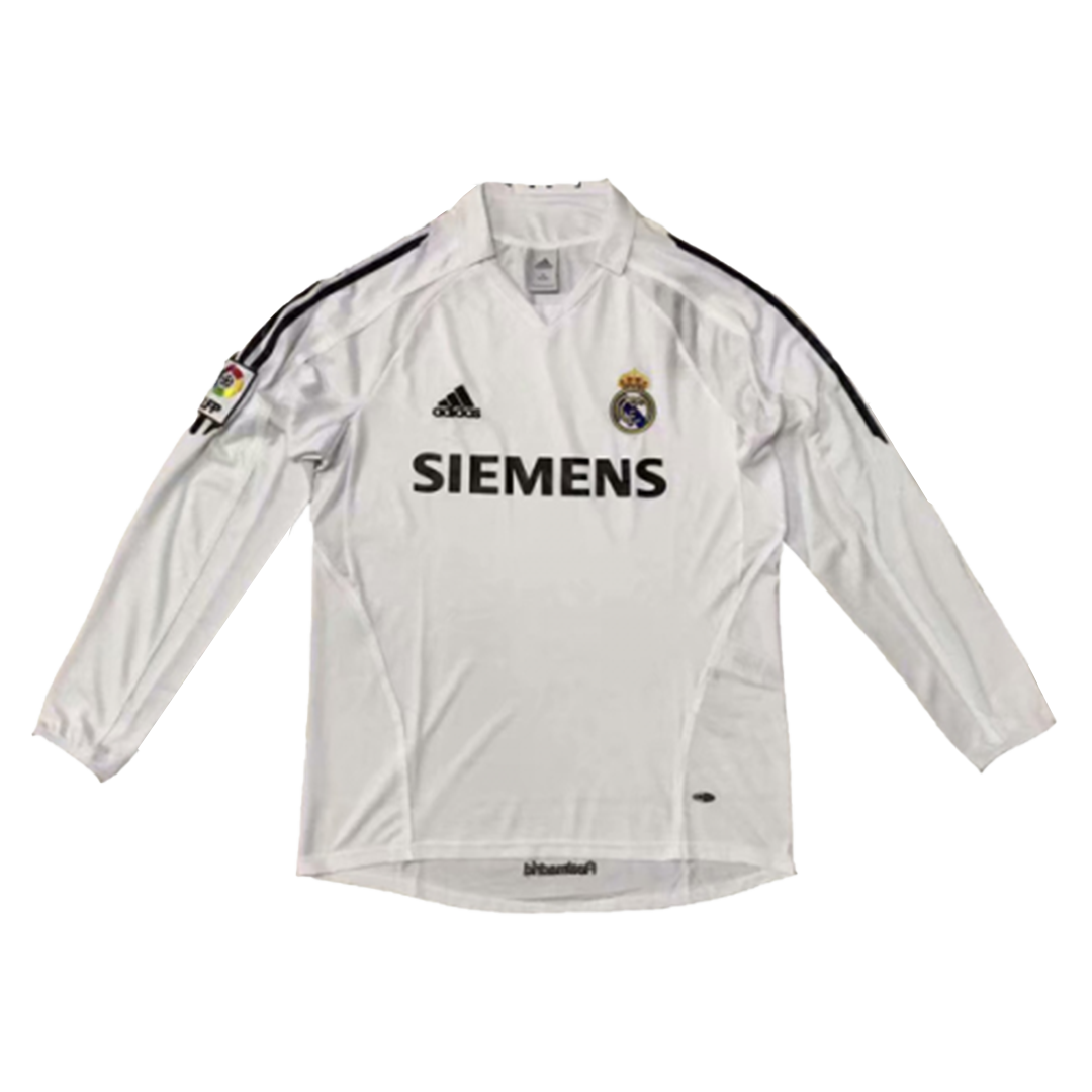 Vintage Soccer Jersey Real Madrid Home Long Sleeve 2005 06