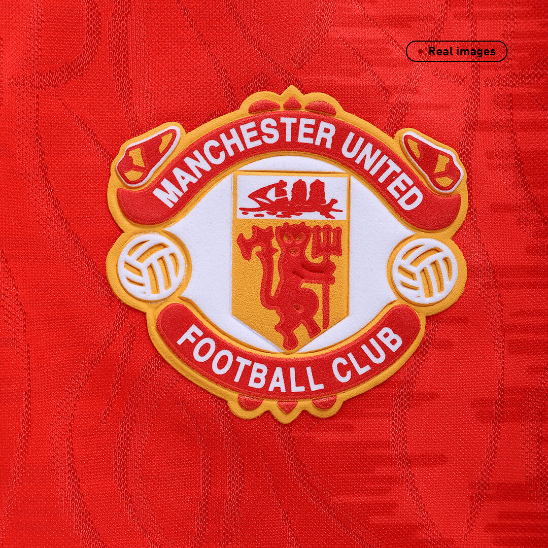 Men's adidas Originals Red Manchester United 1990-92 Retro Home Replica  Jersey