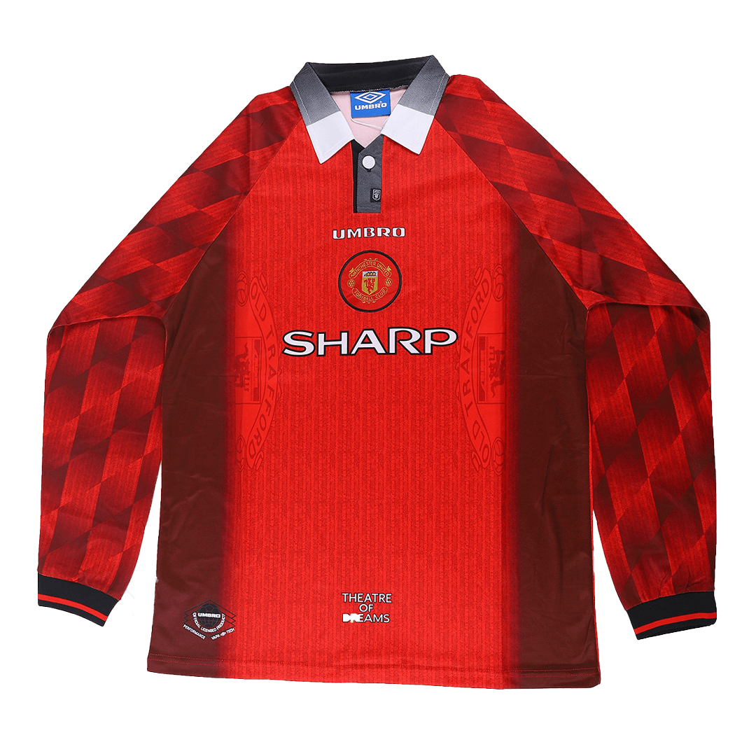Vintage Soccer Jersey Manchester United Home Long Sleeve 1996/97 ...
