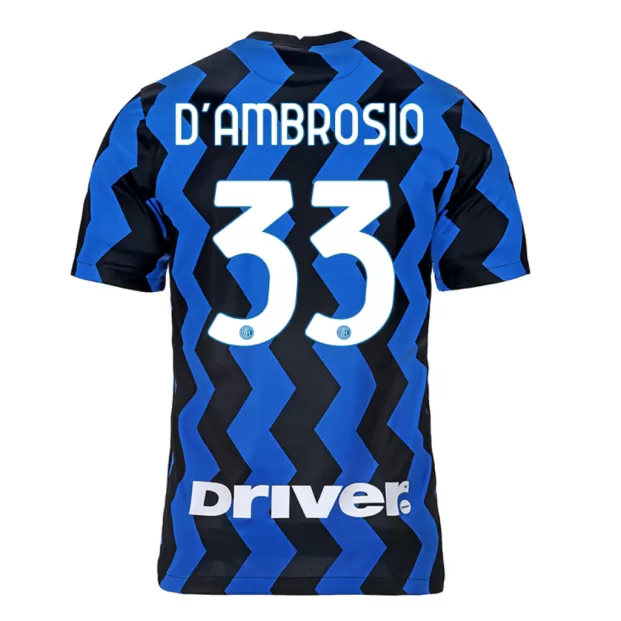 Inter Milan No33 D'Ambrosio Home Long Sleeves Jersey