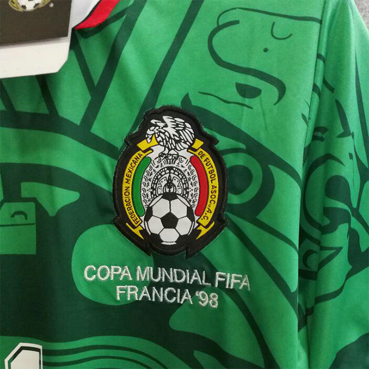 ABA Sport Mexico Jersey Authentic 1998 World Cup Soccer Polyester Short  Sleeve