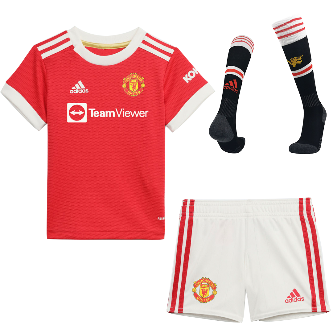 man utd junior home socks