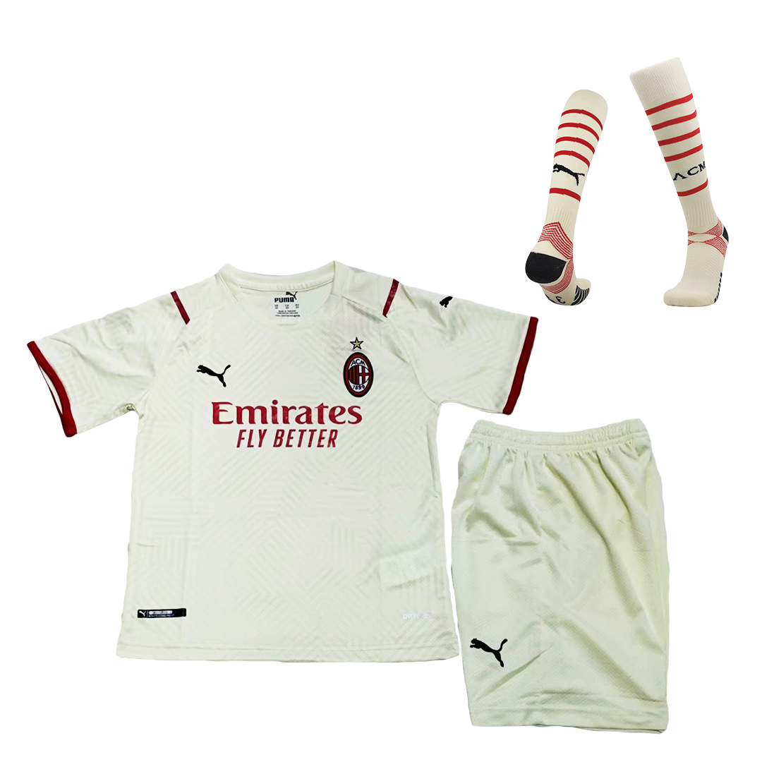 AC Milan Away Jersey Whole Kit 2021/22 By Puma - Cream