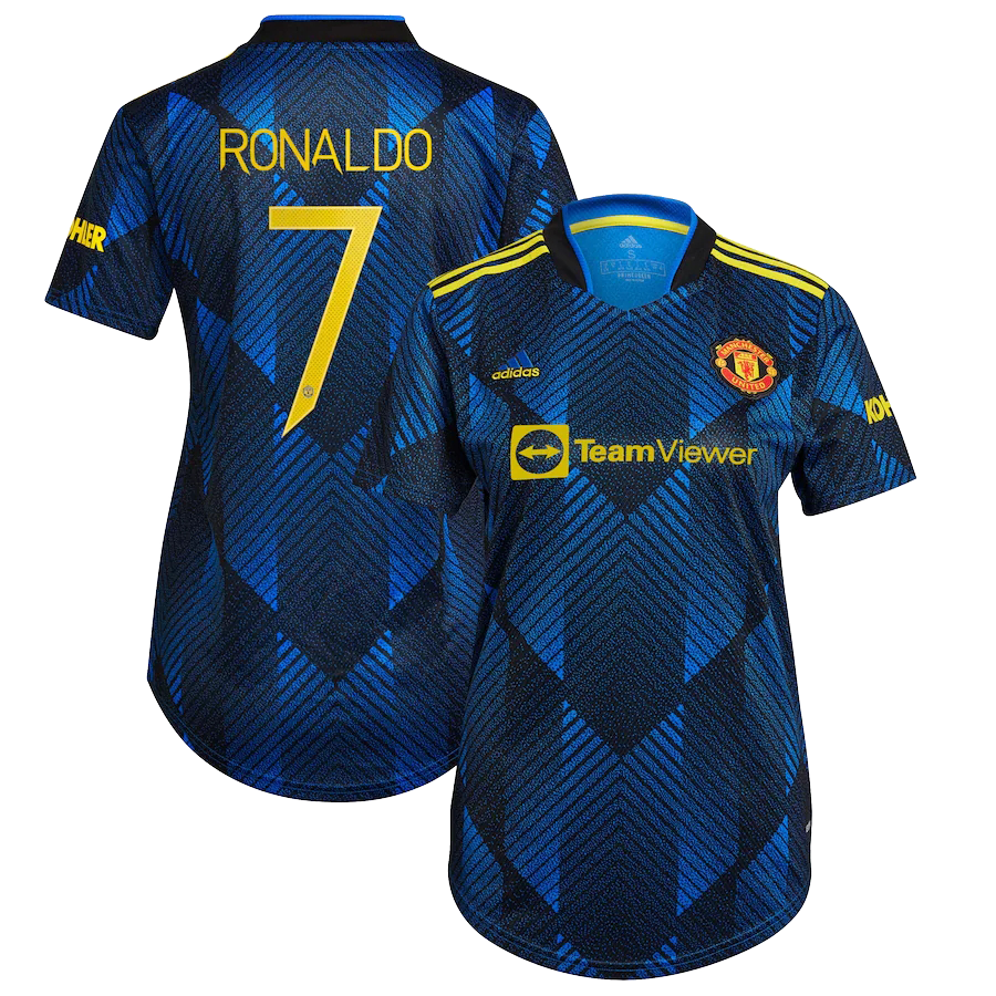 RONALDO #7 Manchester United Third Away Full Kit 2021/22 By Adidas Kids