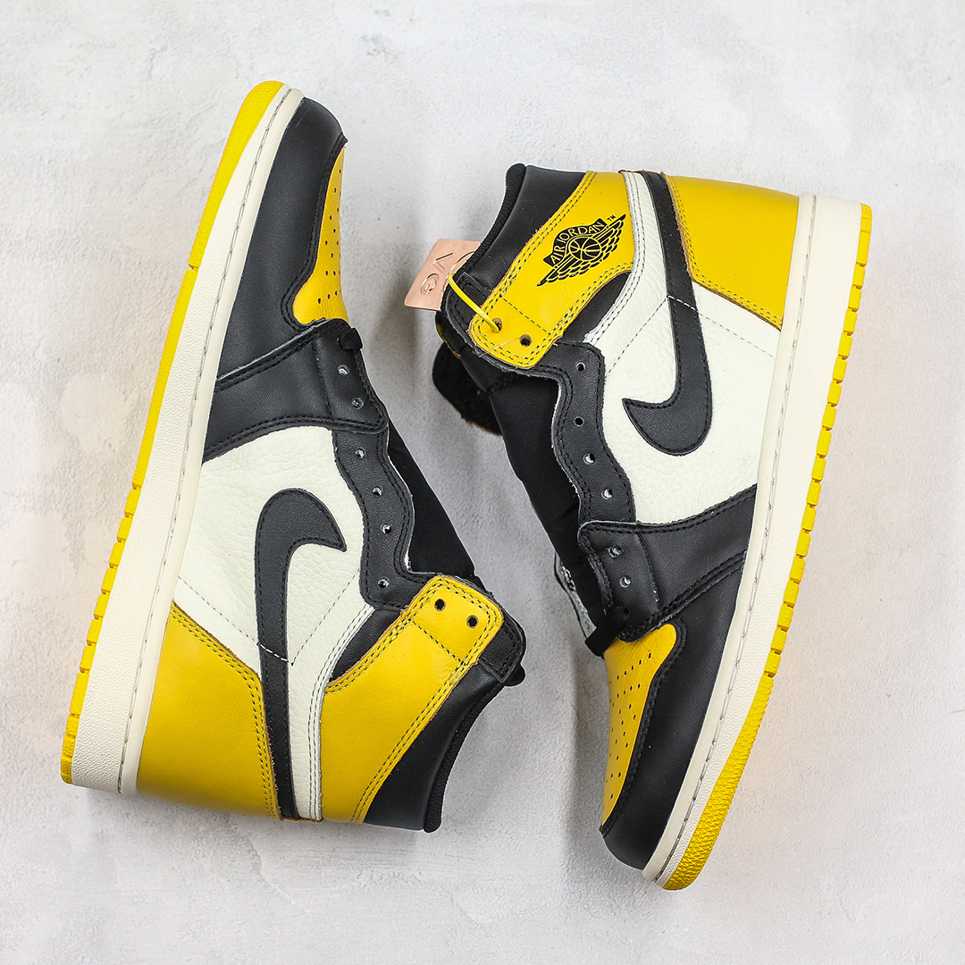 women's yellow and black jordan 1