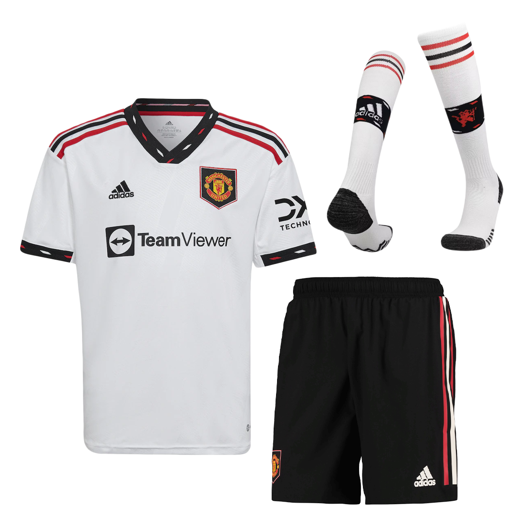 Manchester United Away Kids Soccer Jerseys Full Kit 2022/23 | Gogoalshop