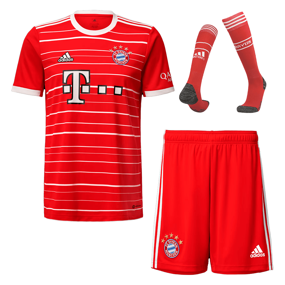 Bayern Munich Home Kids Soccer Jerseys Full Kit 2022/23 | Gogoalshop