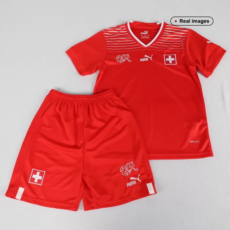 Switzerland Home Kids Soccer Jerseys Kit 2022