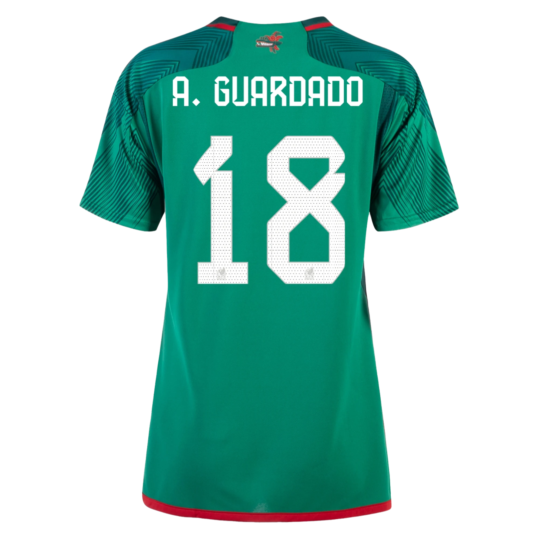 A.GUARDADO #18 Mexico Home Jersey 2022 Women | Gogoalshop