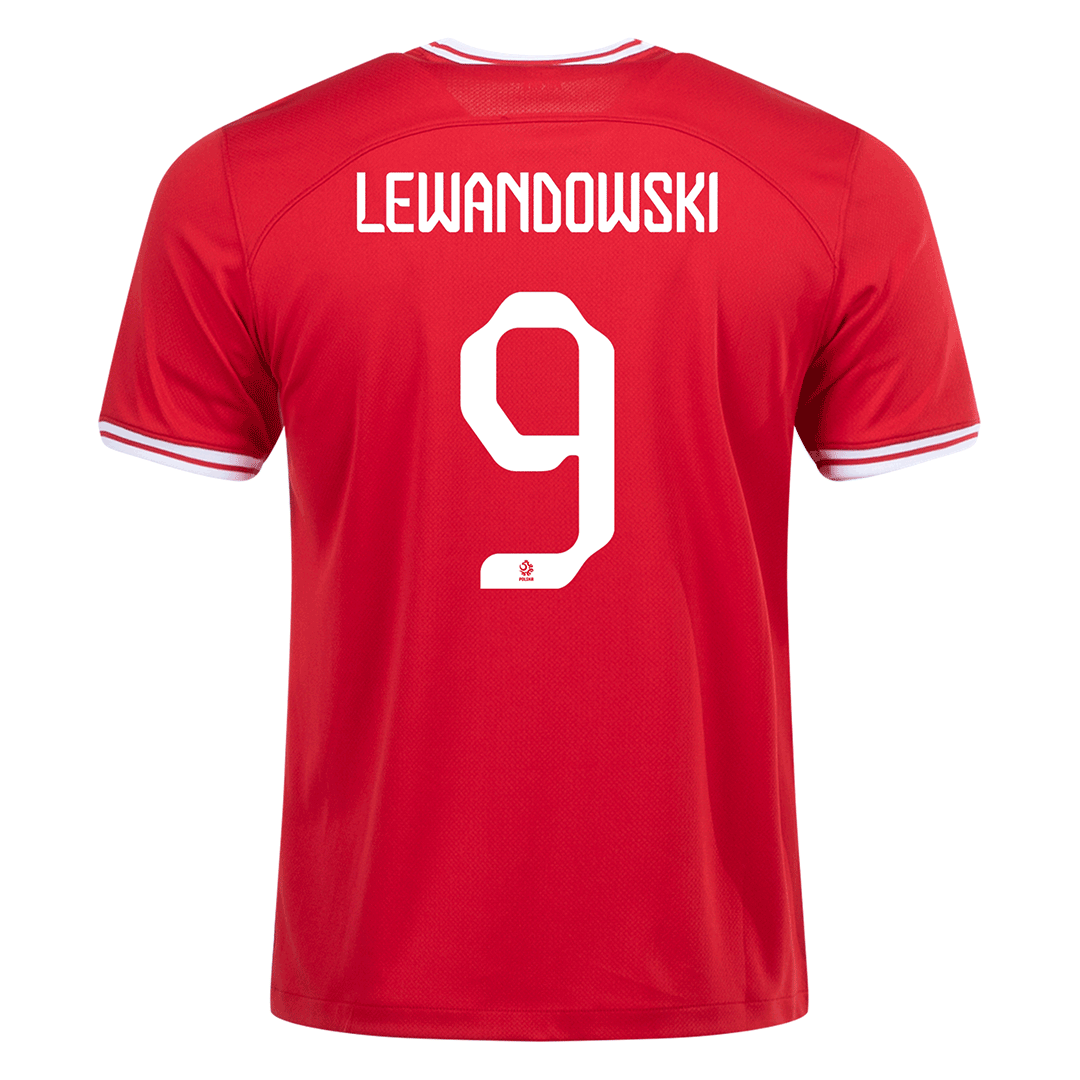 New 2024 Poland Away Soccer Jersey Lewandowski #9 World Cup 2022 Edition.