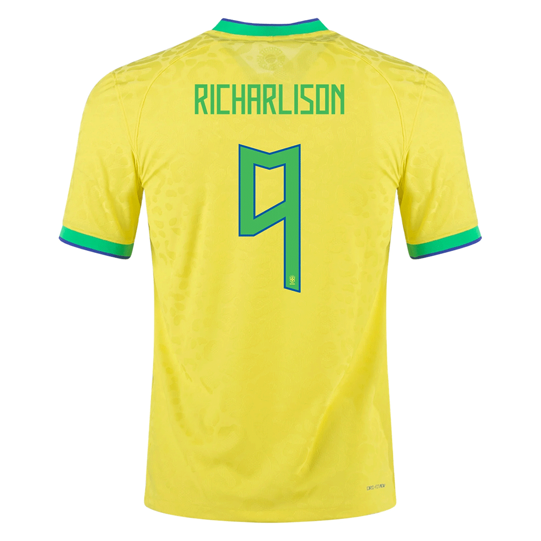 Replica Nike G JESUS #9 Brazil Home Soccer Jersey 2021