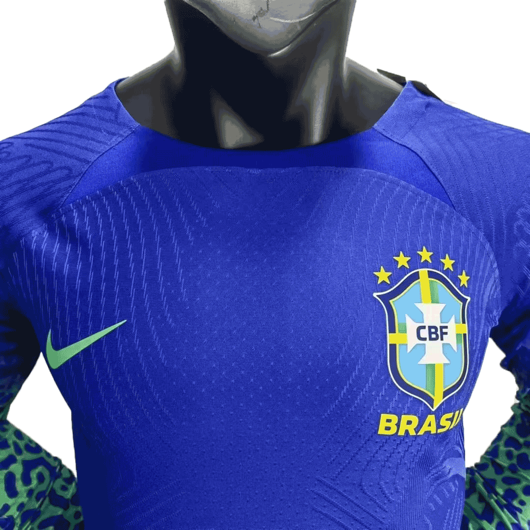 Men's Authentic Nike Brazil Away Jersey 2022