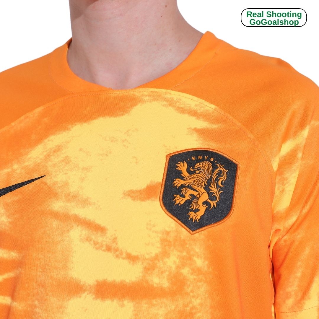 Nike Netherlands Virgil Van Dijk Home Jersey 22/23 (Laser Orange/Black) Size L