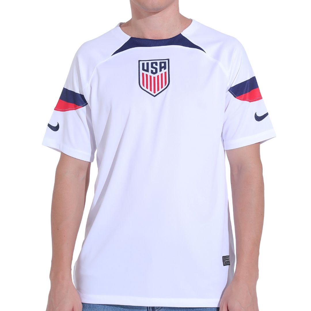 Buy the Mens White Blue National Soccer Team Clint Dempsey #8 Jersey Size  Medium