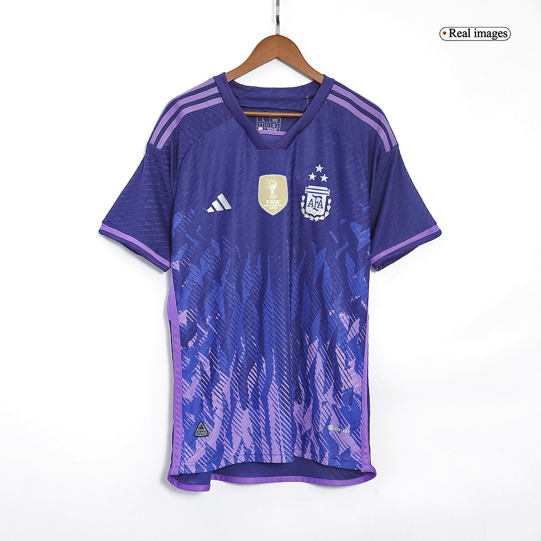 J. ALVAREZ #9 Argentina Soccer Jersey Champions 3 Stars Home Custom World  Cup Jersey 2022