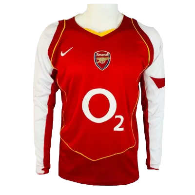 Vintage Soccer Jersey Arsenal Home Long Sleeve 2004/05 - gogoalshop