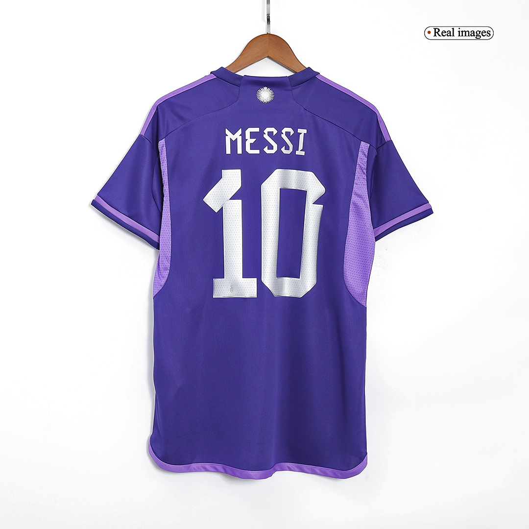 Argentina Champions Three Stars Lionel Messi 10 Men Away Jersey - Praise To  Heaven