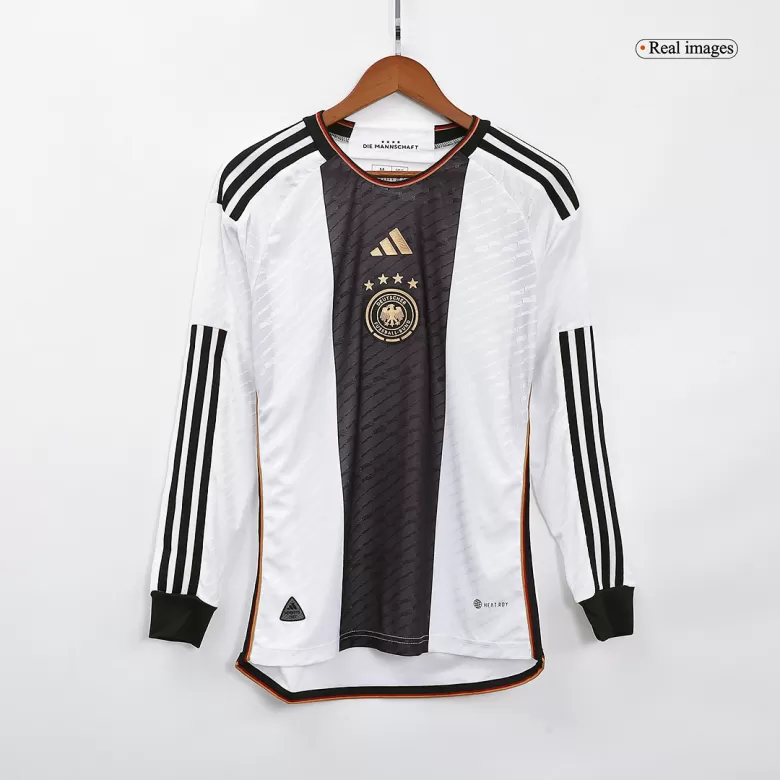 Adidas Men's Germany 2022 Home Long Sleeve Jersey - White, L