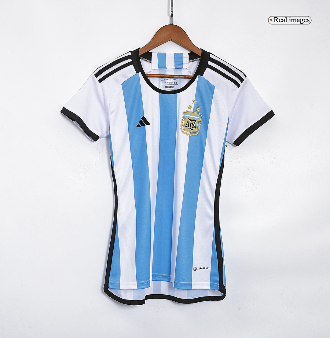 Men's Replica adidas J. Alvarez Argentina Home Jersey 2022 - 3 Stars