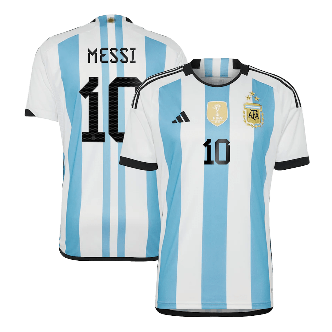 Mens/Kids 2022 Soccer Game Champion 3 Stars Argentina Fans #10 Jerseys  Football Team Shirts 