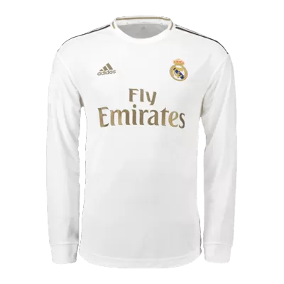 Vintage Soccer Jersey Real Madrid Home Long Sleeve 2019/20 - gogoalshop