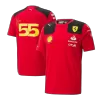 Scuderia Ferrari  F1 Racing Team Carlos Sainz #55 T-Shirt 2023 - gogoalshop