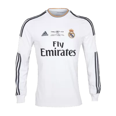 Vintage Soccer Jersey Real Madrid Home Long Sleeve 2013/14 - UCL Final - gogoalshop