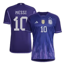 Argentina Away Jersey -LARGE - FIFA World Cup 2022 - Messi #10 - 3 Star  Edition