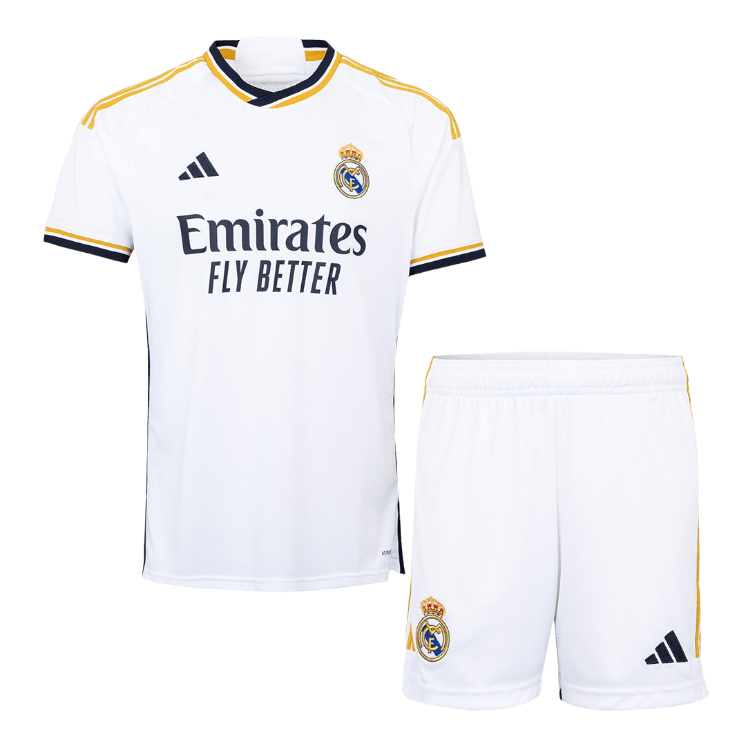 Adidas Real Madrid Long Sleeve Nacho Home Jersey w/ Champions League + Club World Cup Patches 23/24 (White) Size XL