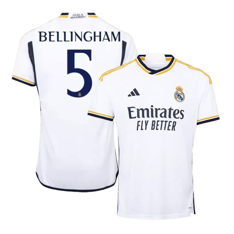 Men's Replica adidas Bellingham Real Madrid Home Jersey 23/24, SOCCER.COM  in 2023