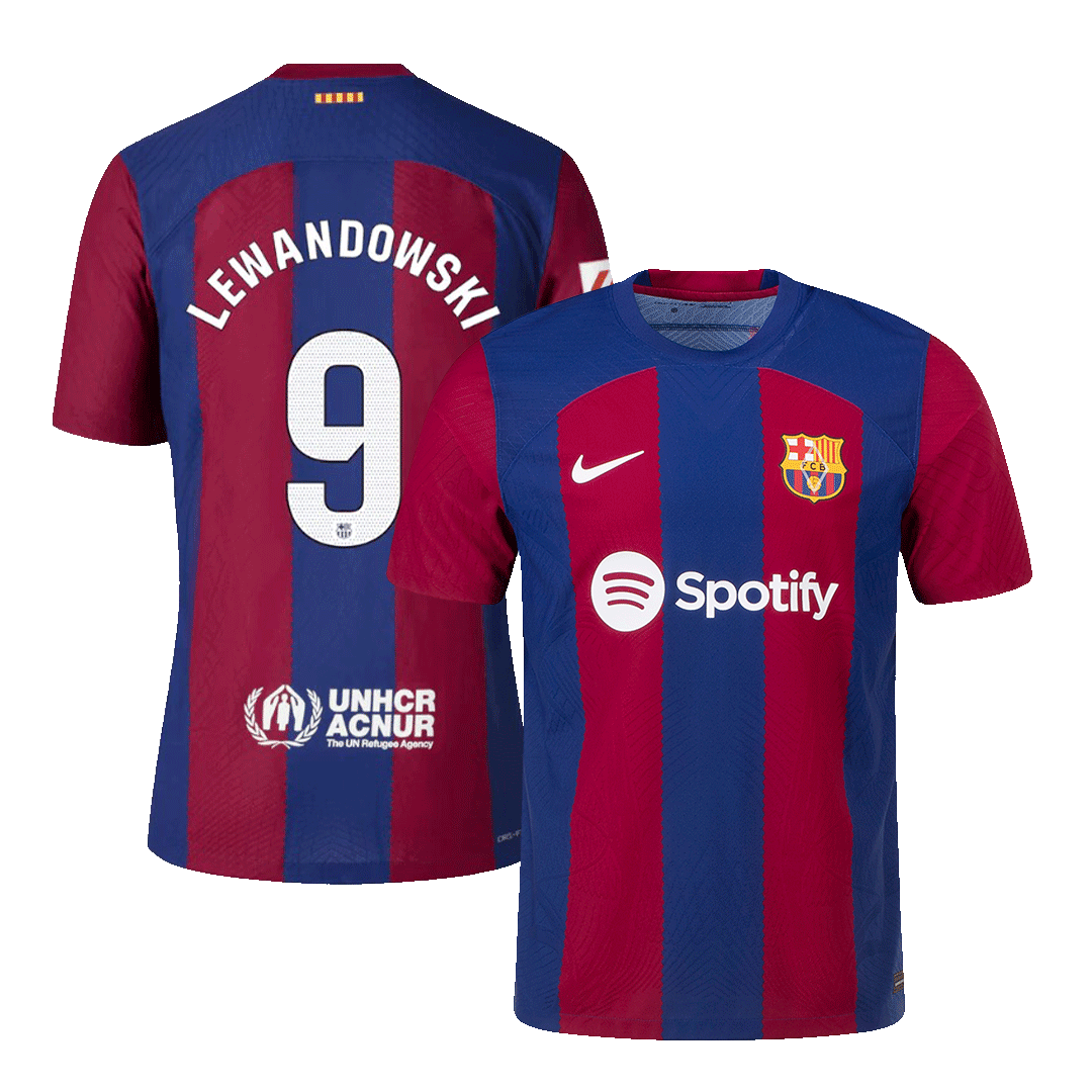 LEWANDOWSKI #9 Barcelona Home Authentic Jersey 2023/24 | Gogoalshop