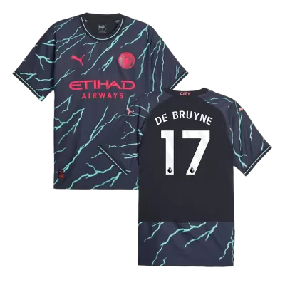 DE BRUYNE #17 Manchester City Third Away Authentic Soccer Jersey 2023/24 - gogoalshop