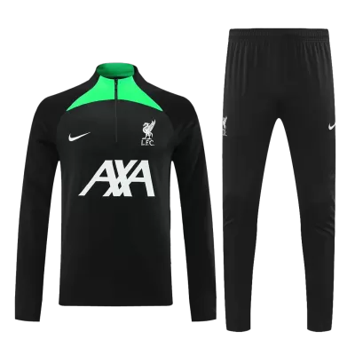 Liverpool 1/4 Zip Tracksuit 2023/24 Black - gogoalshop