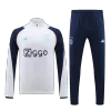 Ajax 1/4 Zip Tracksuit 2023/24 White - gogoalshop