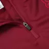 Manchester United 1/4 Zip Tracksuit 2023/24 Red - gogoalshop