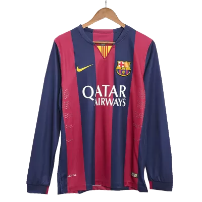 Vintage Soccer Jersey Barcelona Home Long Sleeve 2014/15 - gogoalshop