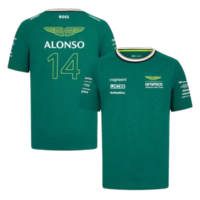 Fernando Alonso #14 Aston Martin Aramco F1 T-Shirt 2024 - gogoalshop