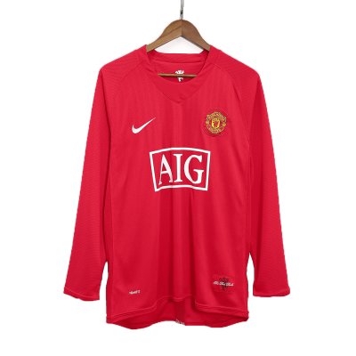 Vintage Soccer Jersey RONALDO #7 Manchester United Home Long Sleeve 2007/08 - gogoalshop