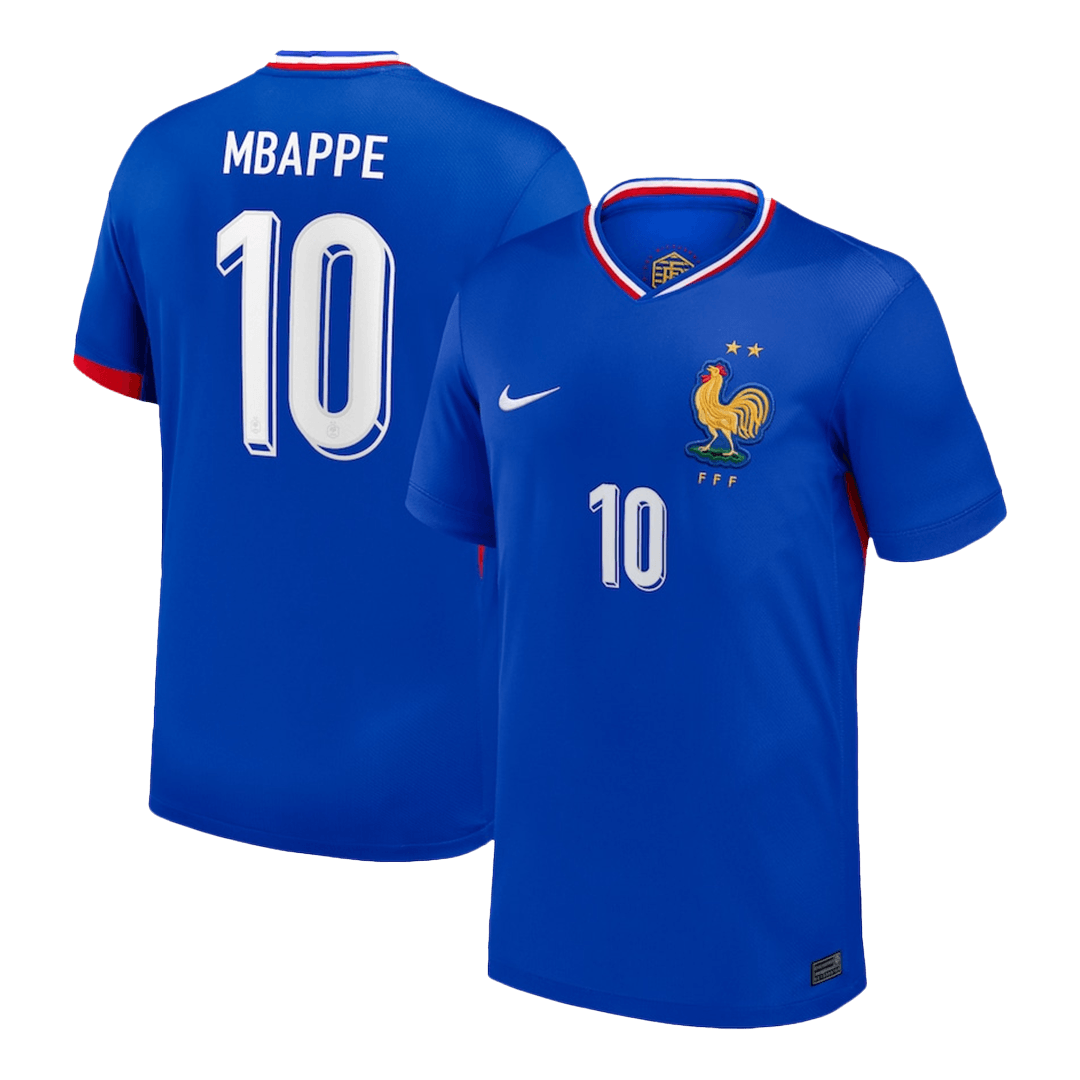 New France Home Soccer Jersey selling Mbappe #10 World Cup 2022 edition.