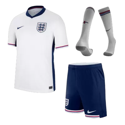 England Home Kids Soccer Jerseys Full Kit EURO 2024 - gogoalshop