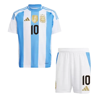 MESSI #10 Argentina Home Kids Soccer Jerseys Kit 2024 - gogoalshop