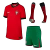 Portugal Home Kids Soccer Jerseys Full Kit EURO 2024 - gogoalshop