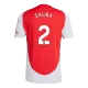 SALIBA #2 Arsenal Home Authentic Soccer Jersey 2024/25 - gogoalshop