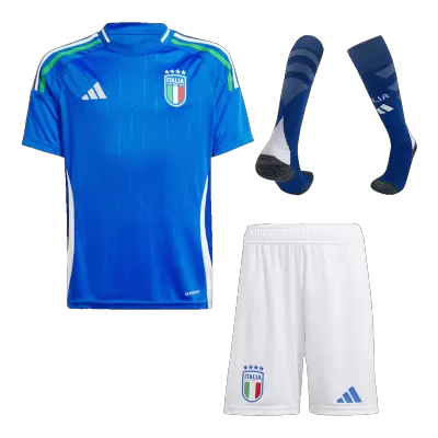 Italy Home Kids Soccer Jerseys Full Kit EURO 2024 - gogoalshop