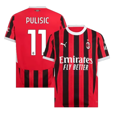 PULISIC #11 AC Milan Home Soccer Jersey 2024/25 - gogoalshop