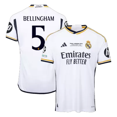 BELLINGHAM #5 Real Madrid Home Authentic Soccer Jersey 2023/24 - UCL FINAL - gogoalshop