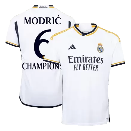 MODRIĆ #6 CHAMPIONS Real Madrid Home Soccer Jersey 2023/24 - gogoalshop