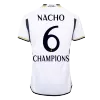 NACHO #6 CHAMPIONS Real Madrid Home Authentic Soccer Jersey 2023/24 - gogoalshop